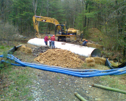 Stream Crossing under Construction